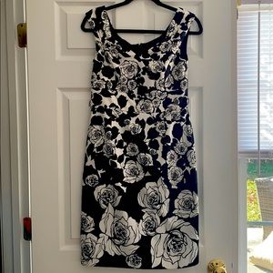 Formal black and white dress